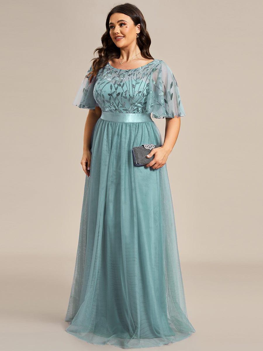 ever SAPHIR|Women's A-Line Short Sleeve Embroidery Floor Length Wedding Guest Dresses - Image 76