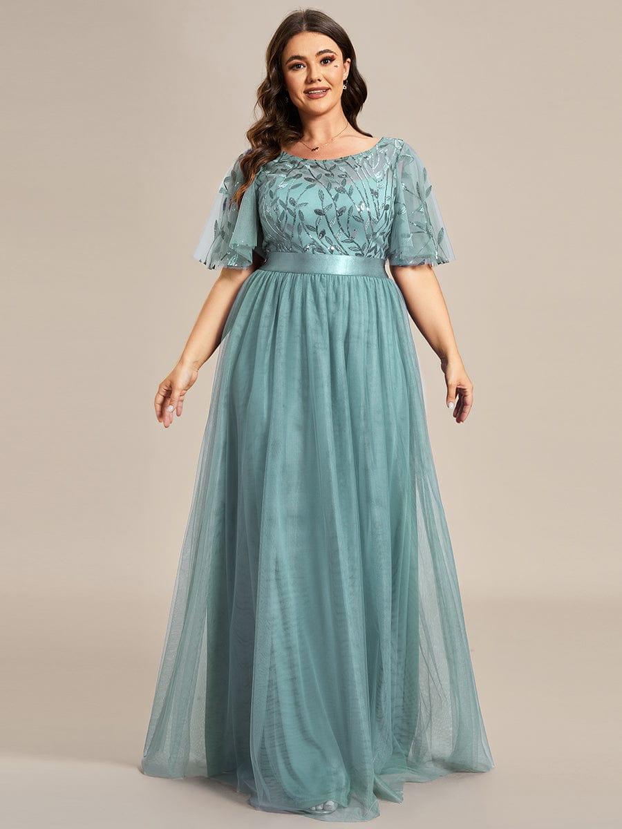 ever SAPHIR|Women's A-Line Short Sleeve Embroidery Floor Length Wedding Guest Dresses - Image 77