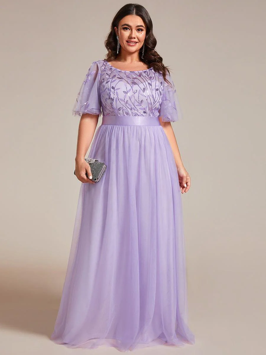 ever SAPHIR|Women's A-Line Short Sleeve Embroidery Floor Length Wedding Guest Dresses - Image 83