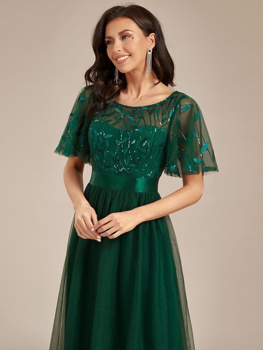 ever SAPHIR|Women's A-Line Short Sleeve Embroidery Floor Length Wedding Guest Dresses - Image 90
