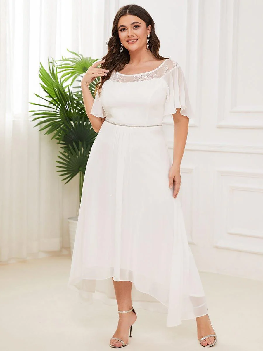 Women's Casual Boat Neck A-Line Midi Dress with Irregular Hem(Final Sale) - Image 26