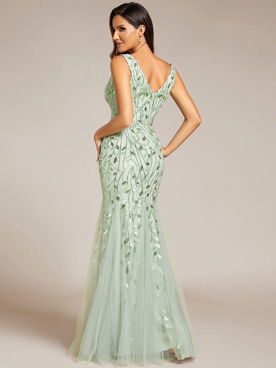 ever ORIEL|Women's Double V-Neck Fishtail Sequins Evening Dress - Image 104