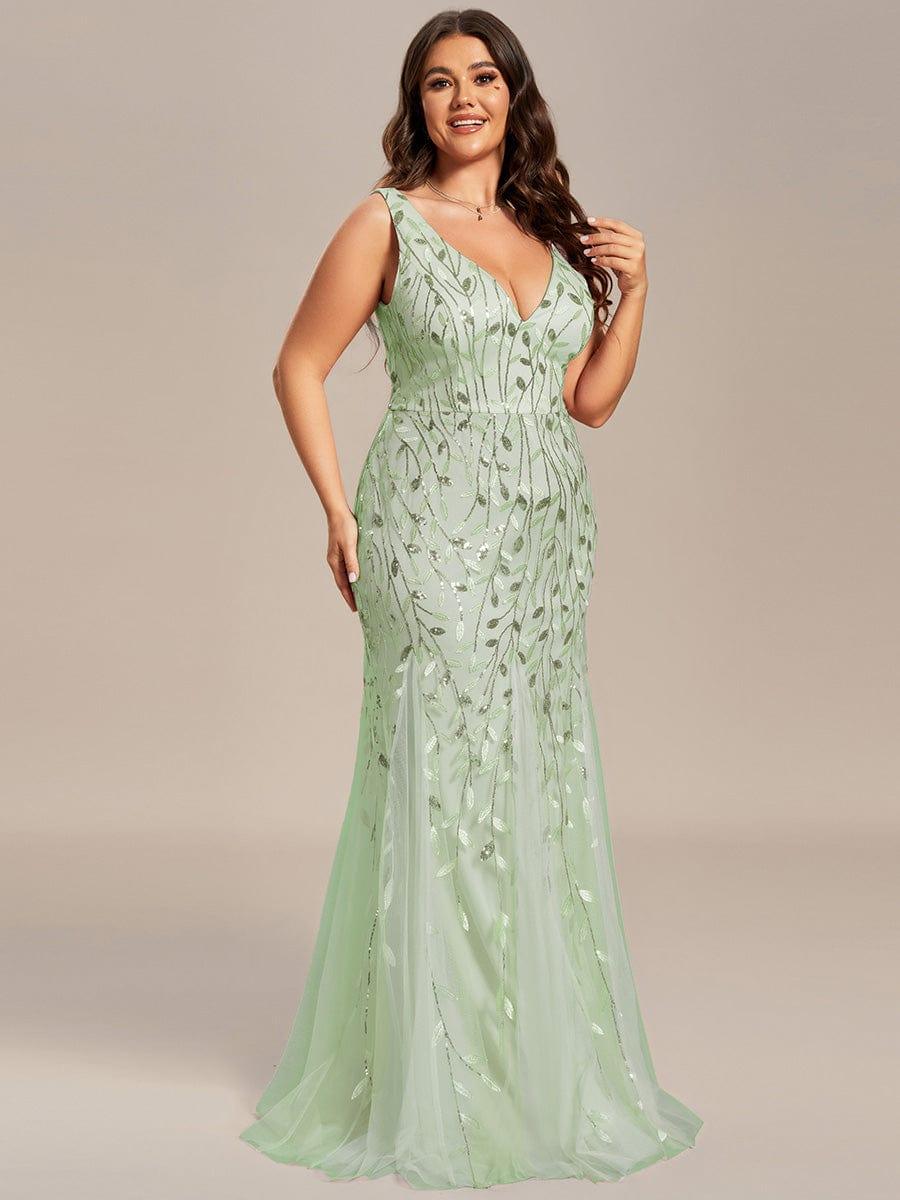 ever ORIEL|Women's Double V-Neck Fishtail Sequins Evening Dress - Image 109