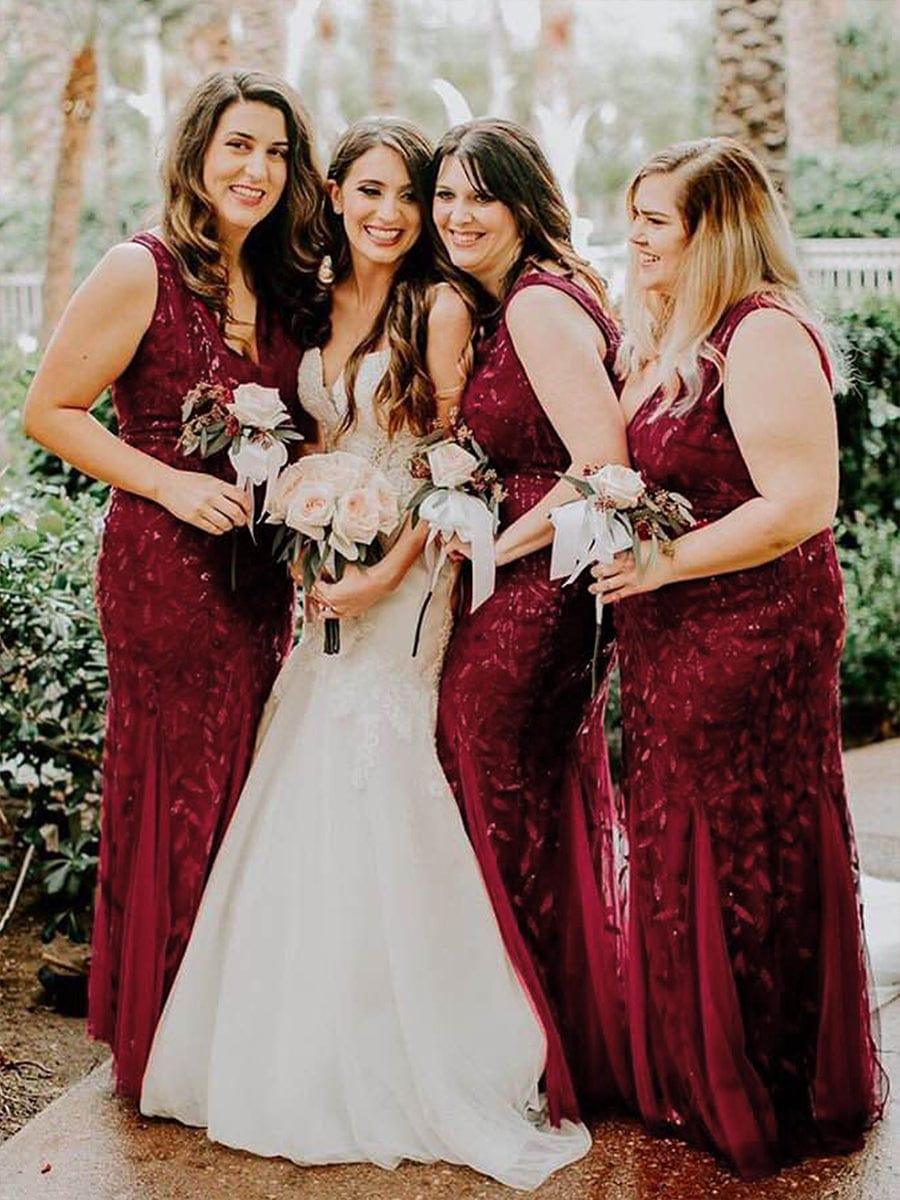 ever ORIEL|Women's Double V-Neck Fishtail Sequins Evening Dress - Image 38