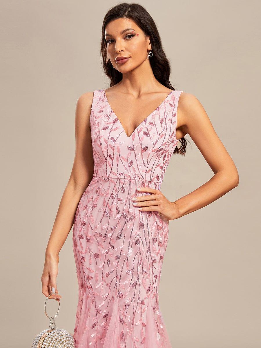 ever ORIEL|Women's Double V-Neck Fishtail Sequins Evening Dress - Image 63