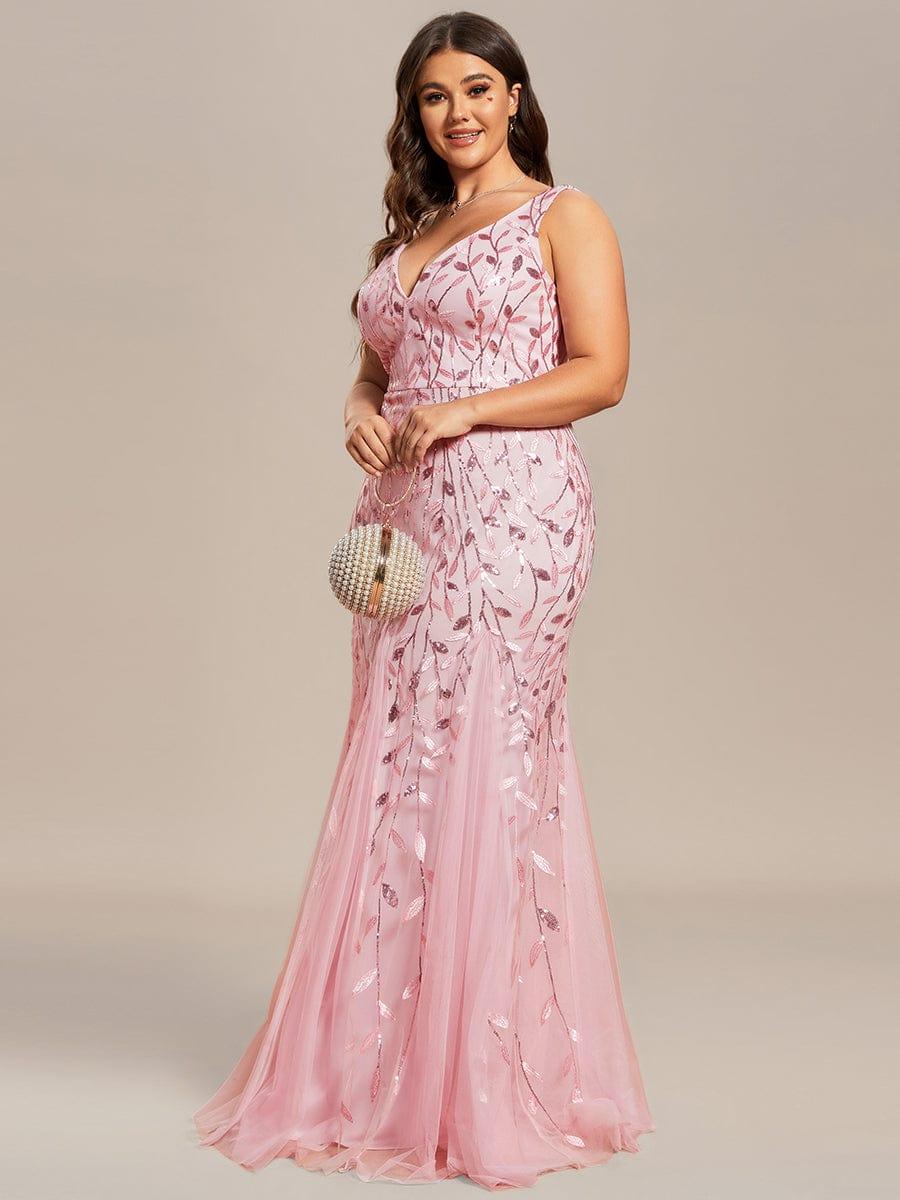 ever ORIEL|Women's Double V-Neck Fishtail Sequins Evening Dress - Image 70