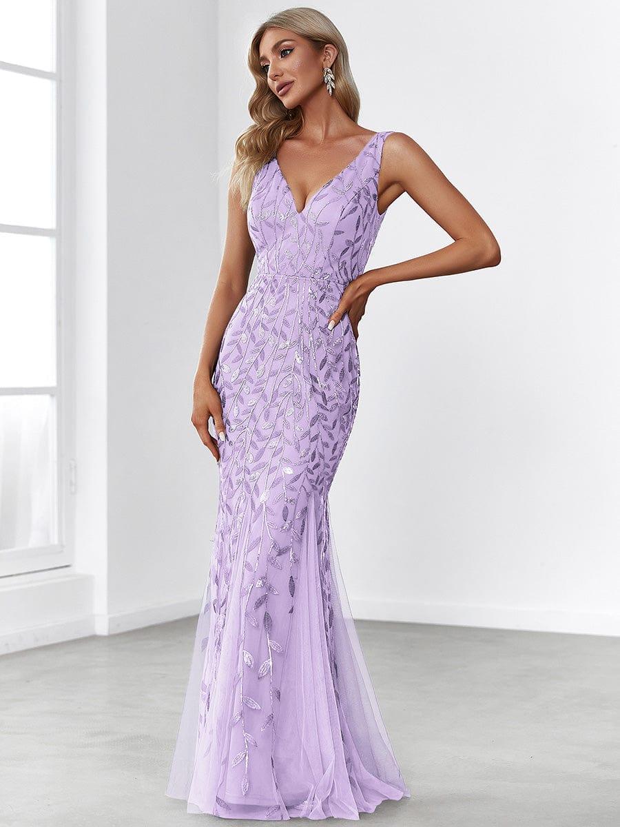 ever ORIEL|Women's Double V-Neck Fishtail Sequins Evening Dress - Image 82